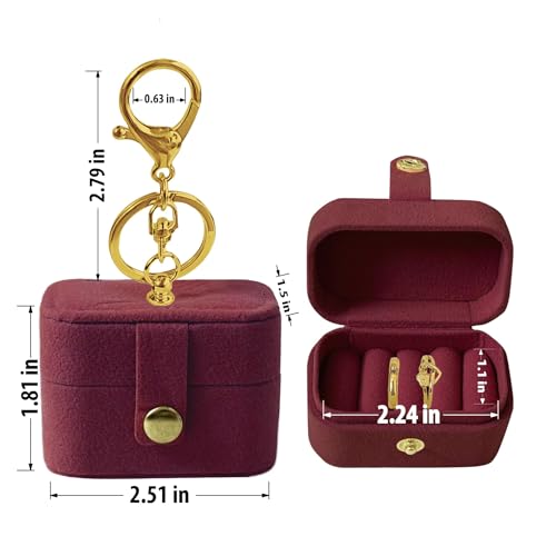 image for COSLANLEE Wedding Ring Bearer Pillow Box for Dog Collar, Velvet Travel