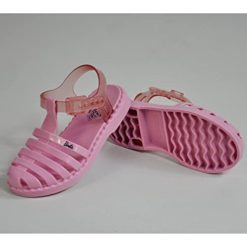 Sandália Barbie Duo Aranha, Grendene Kids, Criança Unissex, Rosa/Rosa Transparente, 26/27