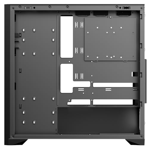 itek ITGCAWO28B Case PC Gaming ATX Tower Nero Legno Vetro Temprato Filtro Antipolvere - 4