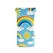 HUSSRITY Eyeglasses Case Rainbows Pattern Sunglasses Pouch Soft PU Leather Squeeze Top Eyeglass Holder Portable Glasses Case For Women Men