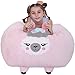 Sillas para niños, 24 x 24 pulgadas, peluche, puf suave con almacenamiento de juguetes de peluche, organizador para niños, capacidad rellena, cristal, terciopelo, puf para niños, ovejas