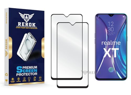 Image of Gorilla Tempered Glass Screen Protector Compatible with Realme XT [Pack of 2] | Edge-to-Edge, Bubble-Free, Case Friendly, Easy Installation Kit