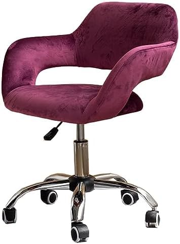 Chaise de bureau en velours pivotante et moderne style milieu du siècle