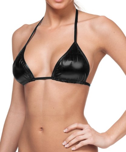 Gary Majdell Sport Women's New Liquid String Bra Swimsuit Top Liquid Black Medium2