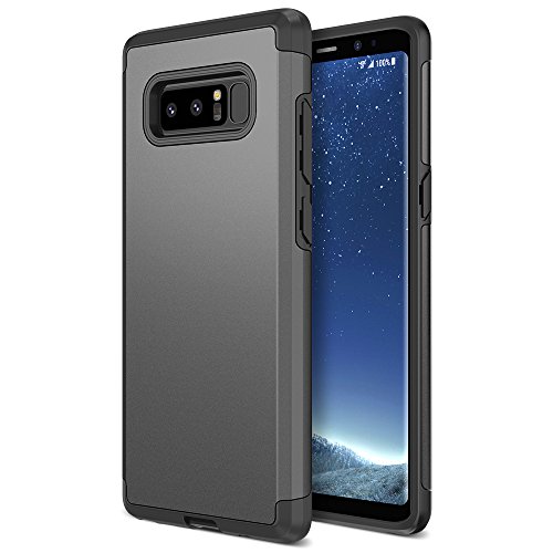 Trianium Note 8 Case, Protanium Galaxy Note 8 Case Heavy Duty Case with GXD Impact Gel (Gunmetal) Extreme Protection Shock-Absorption Tri-Layer Reinforced Protective Hard Cover
