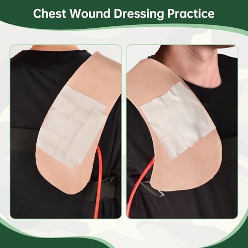 Image of Chest Bullet Wound Packing Training Kit, Wearable Wound Trainer | Stop the Bleeding Training Kit, Suitable for First Aid Training, Medical Training, Handbag