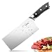 Cleaver Knife, 7 Inch Butchers Knife German High Carbon Stainless Steel Kitchen Meat Chopper Razor Shape Chef’s Knives with Ergonomic Handle