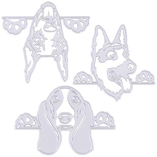 3 fustelle in metallo per il taglio di cani