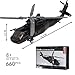 KALAPINK UH60 Black Hawk Helicopter Model, Military Plane Building Blocks Set (660 Pieces) for Army Airplane Lovers, Kids (8+Years) and Adults
