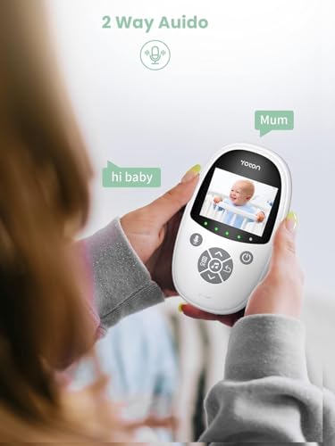 YOTON Baby Camera Monitor, Baby Monitor with Camera Night Vision, No WiFi, 1.8m USB-C Charging Cable, 2.4" Screen, 2-Way Talk, Feeding Reminder Temperature Sensor and 8 Lullabies - Image 6