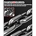 Industrial/Logistics Lifting Chain with Self Locking Hook, 4 Strand Sling 2 3 5 6 8 10 13 Feet 6614 Lbs, for Engine Hoist((3 Ton Load) 3m/9.8ft Long - 4 Leg)
