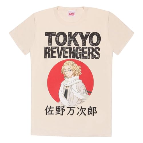 Tokyo Revengers Manjiro Sano Red Circle Hombre Camiseta Arena XXL 100% algodón Regular