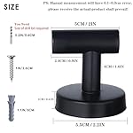 Towel Hooks Bathroom Coat Robe Wall Hook Heavy Duty Door Hanger Towel Robe Clothes Cabinet Closet Sponges Rack for Bathroom Bedroom Kitchen Hotel Pool 4 Packs Black(Drilling Installation) - Image 2