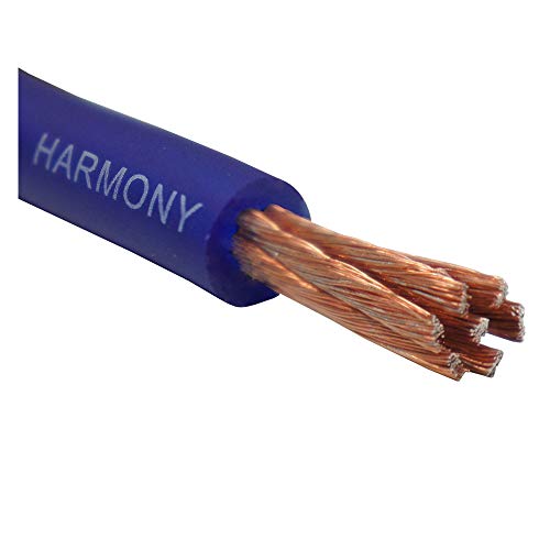 Harmony Audio HA-PW4BLU-10 4 Gauge 4GA Car Stereo Matte Blue Power Cable Amp Wire - 10 FT