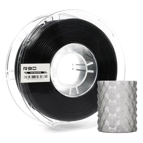 R3D High Speed PETG PRO Filament 1.75mm 1KG, 3D Printer Filament for 30-500 mm/s High-Speed Printing, Dimensional Accuracy +/- 0.02 mm, Plastic Spool, Compatible with AMS (Transparent Ash Gray)