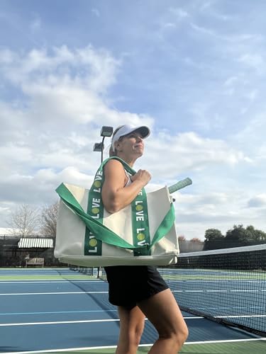 Tennis Tote - Bolsa de lona grande con bolsillos interiores miniatura 6