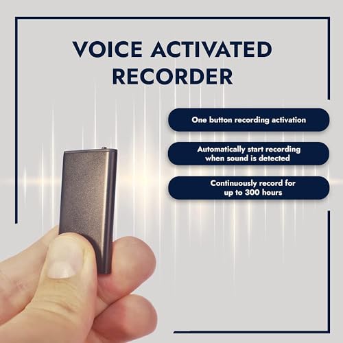 Image of MiniSPY Mini Digital Voice Recorder - Compact Audio Recording Device with Built-in Microphone, 48-Hour Battery, MP3 Format & 750 Hours Storage - Portable Recorder for Meetings, Lectures & Interviews