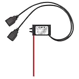 Protección inteligente: el convertidor USB de 12 V a 5 V utiliza chip de procesamiento inteligente, sobrevoltaje, sobrecorriente, sobretemperatura, cortocircuito, puede ser protección automática.