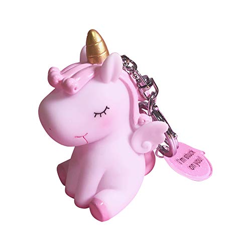 Cupcinu Llavero Unicornio Colgante de Llaves de niñas Claves de Silicona Blanda Decoraciones para Bolsos Mochilas Carteras Móviles Lindo y Compacto (Style 11) Cover