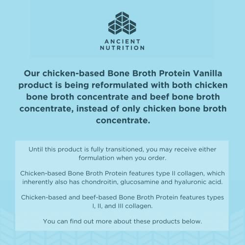 Ancient Nutrition Protein Powder Made From Real Chicken And Beef Bone Broth, Vanilla, 20G Protein Per Serving, 40 Serving Tub, Gluten Free Hydrolyzed Collagen Peptides Supplement #TOP1
