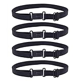 VASANA 10PCS Black Adjustable Bow Tie Straps Elastic Bow Tie Extenders with Plastic Insert Buckle Handmade Pre-Tied Bowknot Strap for Adults Women Men