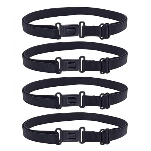 VASANA 10PCS Black Adjustable Bow Tie Straps Elastic Bow Tie Extenders with Plastic Insert Buckle Handmade Pre-Tied Bowknot Strap for Adults Women Men