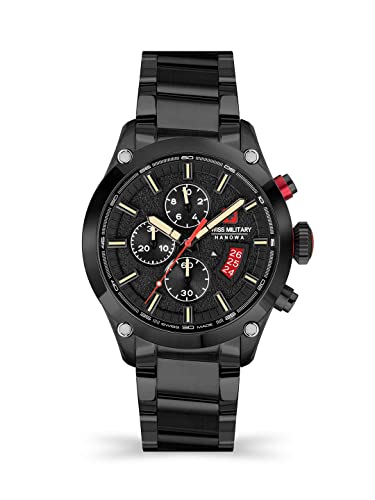 Image of Swiss Military Hanowa SMWGI2101431 - Blackbird Swiss Made Black Watch for Men