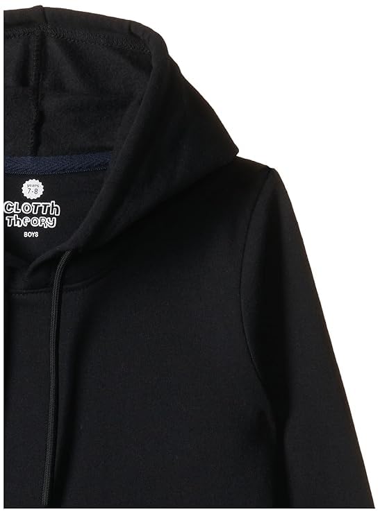 Image of Solid Cotton Fleece Girls Hooded Neck Sweatshirt with Kangaroo Pocket
