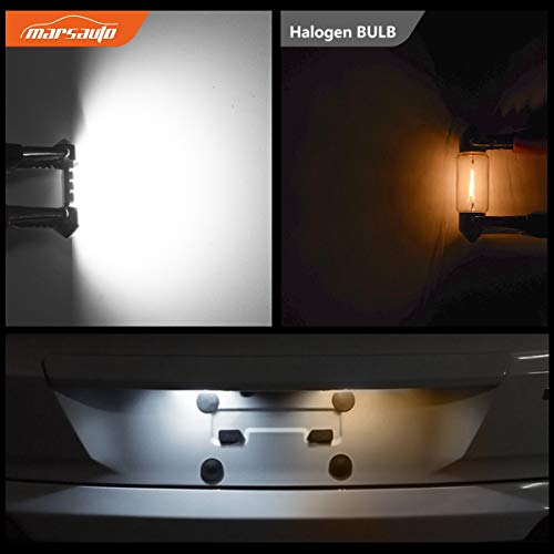 Image of Marsauto DE3175 31mm LED Interior Dome Light Map Bulb Door Courtesy for Car 1.22inch DE3021 DE3022 Festoon Bulbs White Pack of 4