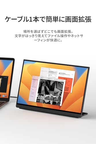 EHOMEWEI モバイルモニター 144Hz 15.6インチ 2K ゲーミングモニター ポータブルモニター 1ms 2560x1440 非光沢 DCI-P3 デジタルシネマ規格 FreeSync IPS液晶 軽量 薄型 スピーカー内蔵 iPhone/PS4/PS5/XBOX/Switch/PC/Mac対応 ケース付 メーカー3年保証 LQG-156NW