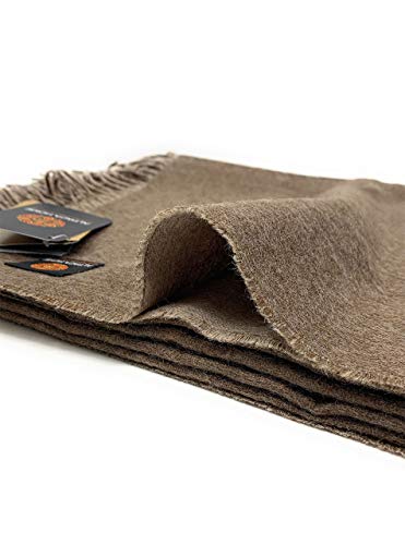Alpaca Home | 100% Baby Alpaca Wool Sofa Throw Blanket - Two Sided, Hypoallergenic & Dye Free - Perfect For Snuggling (Ivory / Heather) #TOP4