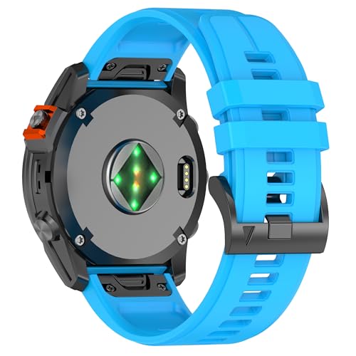 Image of XMUXI Compatible with Garmin Fenix 7X Pro Watch Band,Silicone Sport Strap 26mm for Fenix 8 51mm /Fenix 7X,6X,6X Pro,5X,5X Plus,3 HR,Tactix,Enduro,Instinct 2X,Quatix 3(No Watch)