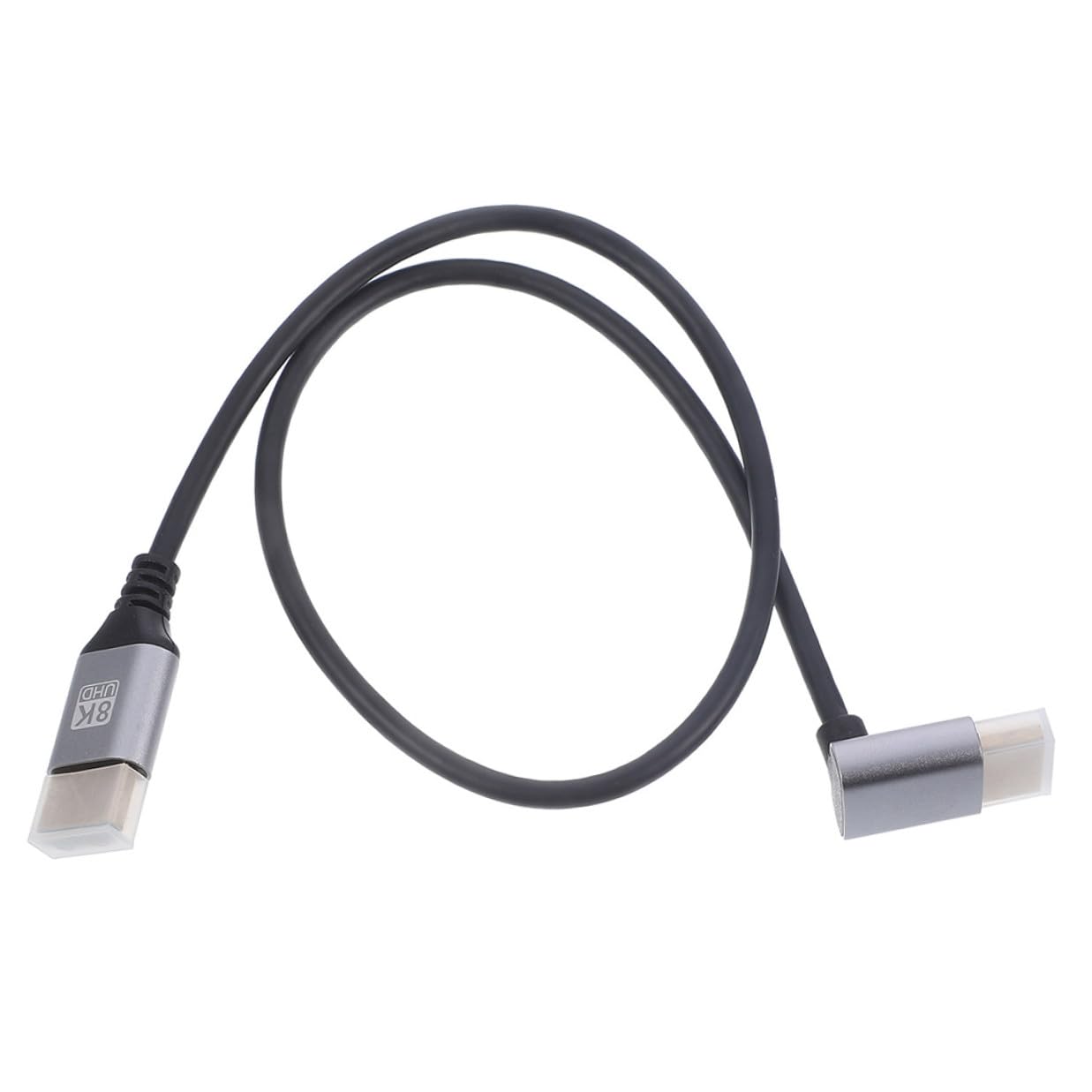 8k Male to Male High-Definition Video Cable 1 Meter Angled Connector for Monitor Projector and Tv Accessories