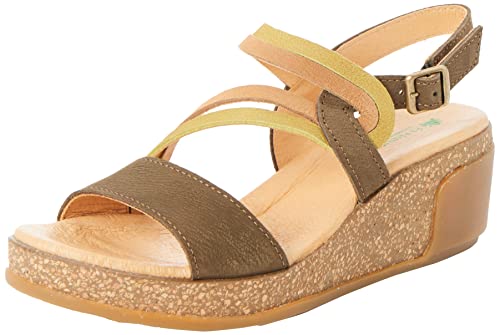 El Naturalista Leaves, Women's Heeled Sandal, Forest Mixed, 5.5