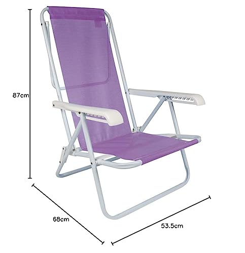 Mor - Cadeira Reclinável 8 Posições Alumínio Lilás