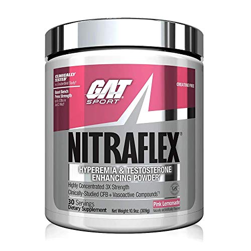 GAT Sport NITRAFLEX, Testosterone Boosting Powder, Increases Blood Flow, Boosts Strength and Energy