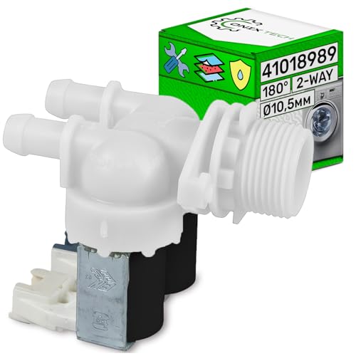 Electrovalvula Lavadora 2 Vías 180° Ø 10,5 mm con Código Original 41018989 para Candy - Garantía de 5 Años - ONIX TECH