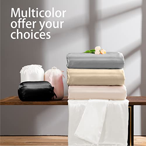 Vonty Satin Throw Blanket Ivory White Satin Blankets 90X90 Inches(With Small Flowers), Cooling & Silky Throw Blanket Wrinkle-Free Cable Knit Big Size Throw Blanket For Coush Sofa Bed Outdoor #TOP5
