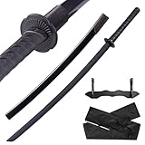 ANATAK Japanese Katana Sword - Polypropylene Black Blade with Saya, Samurai Training Sword for Cosplay, 40.1 inches