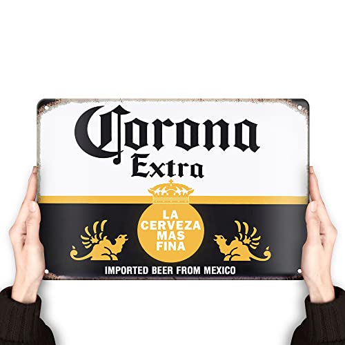 Clolinse Corona Beer Signs | Man Cave Decor | Bar Vintage Metal Tin Signs | Garage Retro Home decor | Wall Poster Funny Cool Things Stuff For House Shop Room Coffee 8 * 12 Inch