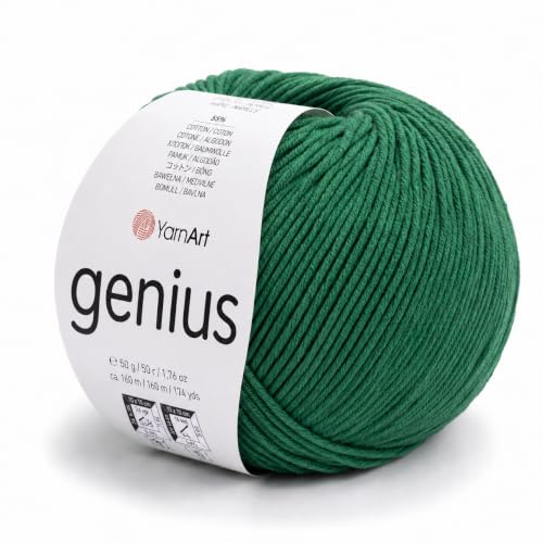 Image of YarnArt Genius Soft Cotton Blend Yarn, 1 Pack (1.76 oz / 174 Yds)