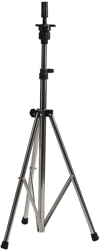 Youyijia Adjustable Wig Stand Mannequin Head Tripod - 31.5-51 Inch Hairdressing Training Stand with Non-Slip Base and Portable Carry Bag