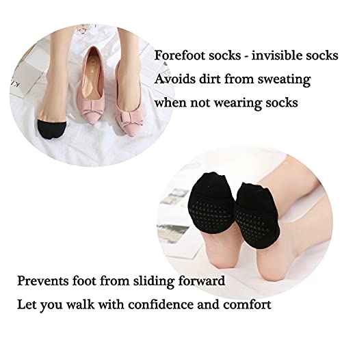 Ball of Foot Cushion Socks Seamless Toe Topper Socks Half Forefoot Socks Non-Slip Pain Relief Toe Half Socks3