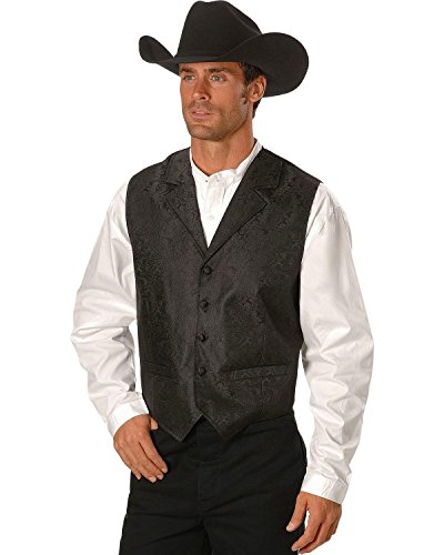 Image of Scully Black Classic Paisley Men's Vest RW093