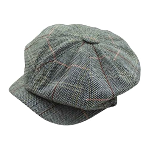 Generisch - Generisch Casquette pour enfant en bas âge - Vintage Newsboy Cabbie Peaked Beret - Casquette chaude pour garçon - Visière plate, gris, taille unique