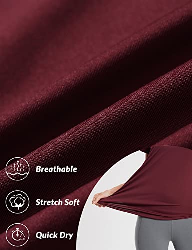 BALEAF Camisas de corrida femininas de secagem rápida, manga curta, para exercícios, atlético, gola