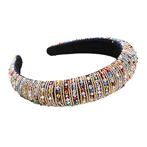 curfair Washing Face Headbands,Elastic Makeup Hair Bands,Coral Fleece Cosmetic Hairband, Headband Korean Style Faux Crystal Women Shiny Lightweight Hair Hoop Hair Accessories Flower Color Cover