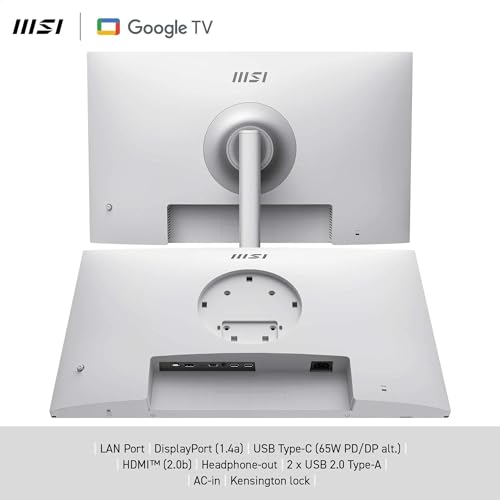 Monitor 4K MSI Modern MD272UPSW de 27 pulgadas con Google TV integrado color blanco 6