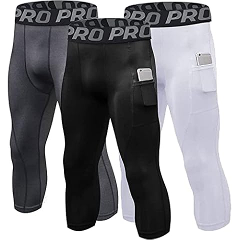 LANBAOSI Men's Compression Capri Pants Cover