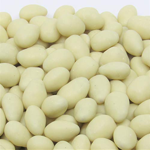 Gourmet White Chocolate Covered Almonds By Its Delish, 5 Lbs Bulk | White Milk Chocolate Coated Almond Nuts, Kosher Dairy #TOP1